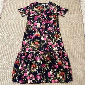 Drapers & Damons Women S Burnout Jacket Dress Floral Drop Waist Feminine Cottage